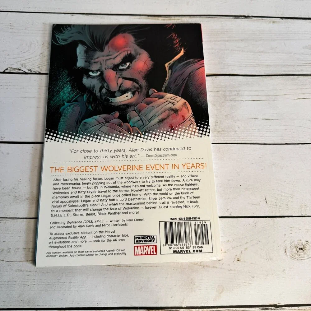 Wolverine Killable‎ Vol 2 Marvel Now TPB Graphic Novel Paul Cornell Alan Davis
